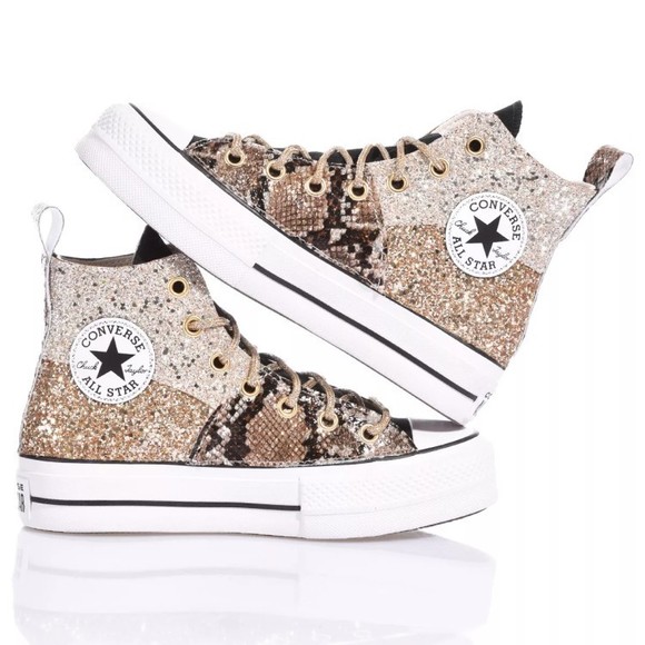 Converse Platform Champagne, Gold - NWT